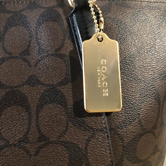 Coach Ava Chain in Signature Brown Black Shoulder Tote Bag MSRP $395 - Picture 10 of 15